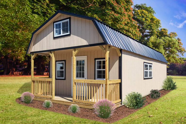 8 foot extra tall walls on a lofted style Cottage by midamerica structures