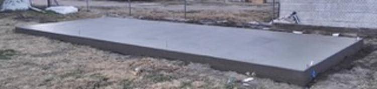 Concrete Slab for a shed foundation