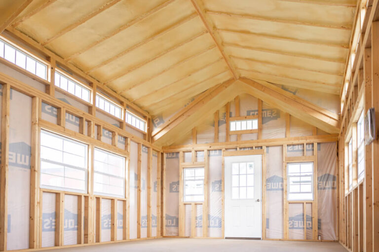 Swiss Cabin inside view unfinished