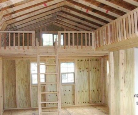 Inside view of a Lofted Cottage