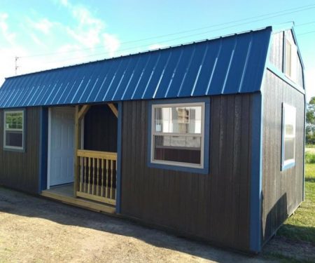 Painted Lofted Cottage with metal roof