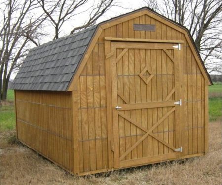 Stained Standard Barn with single door