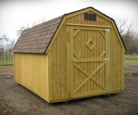 Stained Standard Barn with single door