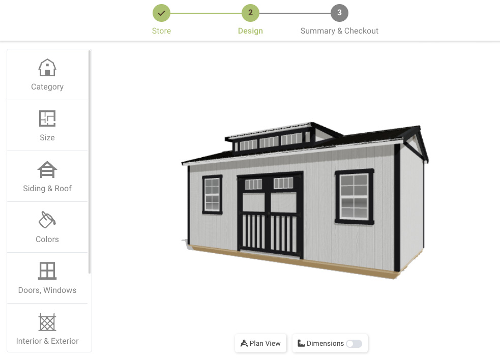 custom storage shed designer