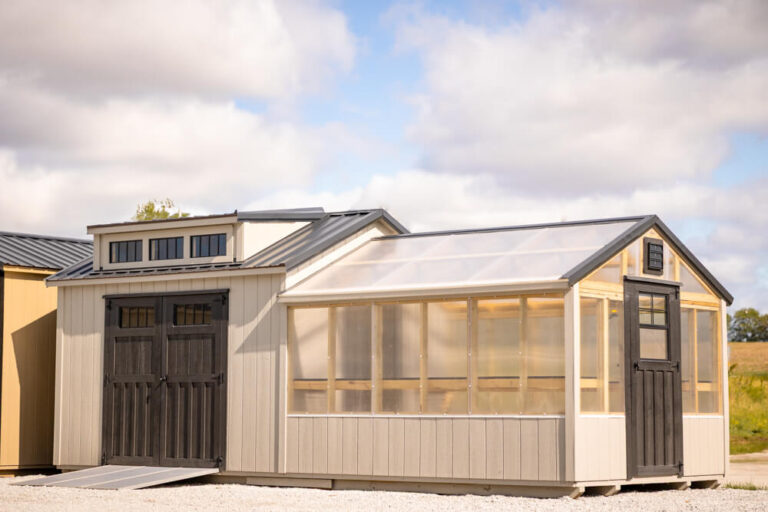 Greenhouse Shed Combo light siding transom window in metal roof Shed Gallery