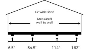 14' shed skid measurements