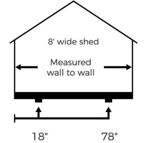 8' shed skid measurements