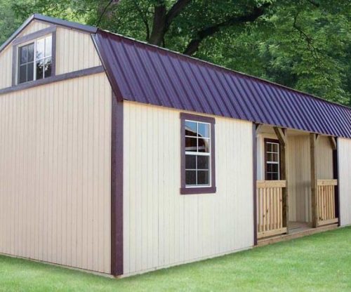 Painted Lofted Cottage with metal roof